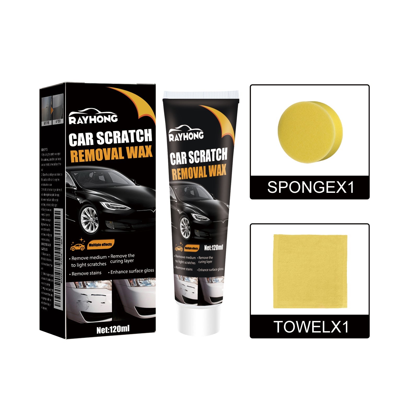 Scratch Removal Wax, Car Paint Protective Polishing Remove Marks Maintenance Paint Repair Cleaning Decontamination Abrasive
