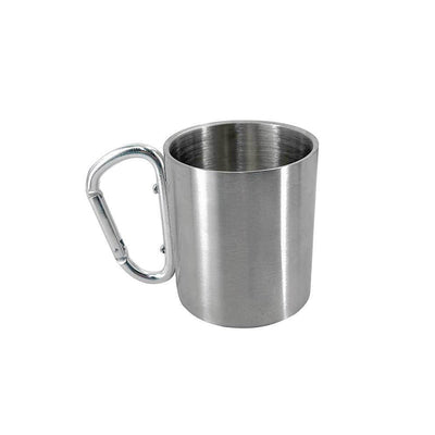 Outdoor mountaineering button, water cup, trip, camping, portable button, 201 stainless steel material