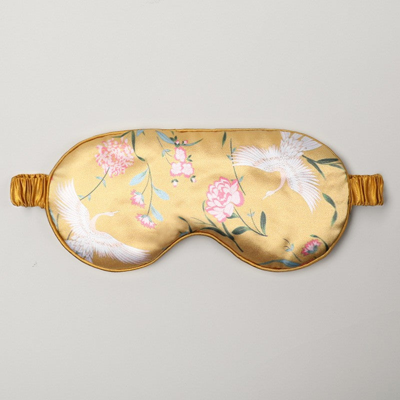 Double-Sided Imitation Silk Eye Mask Satin Silk Eye Protection Blackout Sleep Mulberry Silk Eye Mask Printed Spot Wholesale
