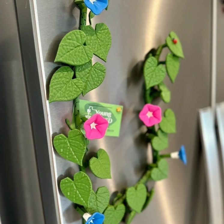 Morning Glory Magnets 3D printed artificial morning glory refrigerator sticker decoration