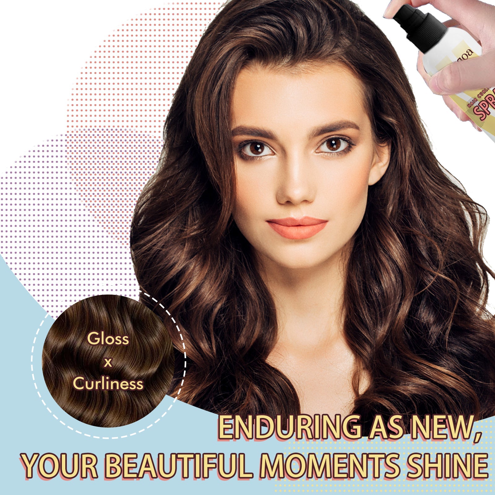 Hair Curling Set, Moisturizing Curly Hair Styling Curly Styling Moisturizing Leave-In Hair Care