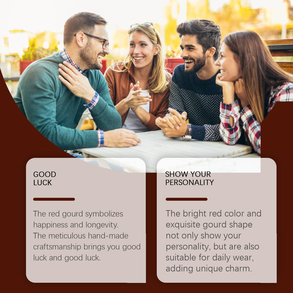 Handmade Red Gourd Bracelet Fashion Elegant Durable Niche Design Dating Red Bracelet