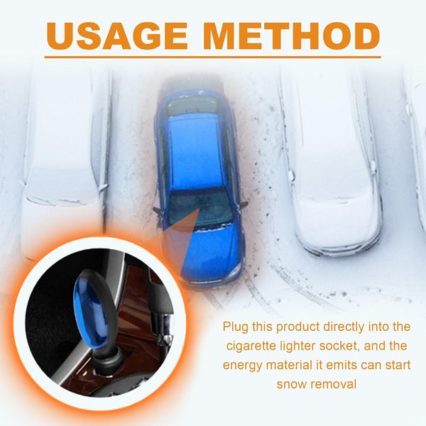 Electromagnetic Heating Snow Removal Device, Car Glass Snow Removal Defrosting Portable Car Deicing Instrument