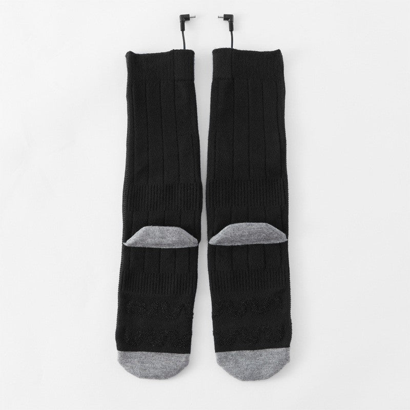 Heating socks, warm electric socks, USB charging long tube skiing socks, men's and women's winter heating and foot warming socks