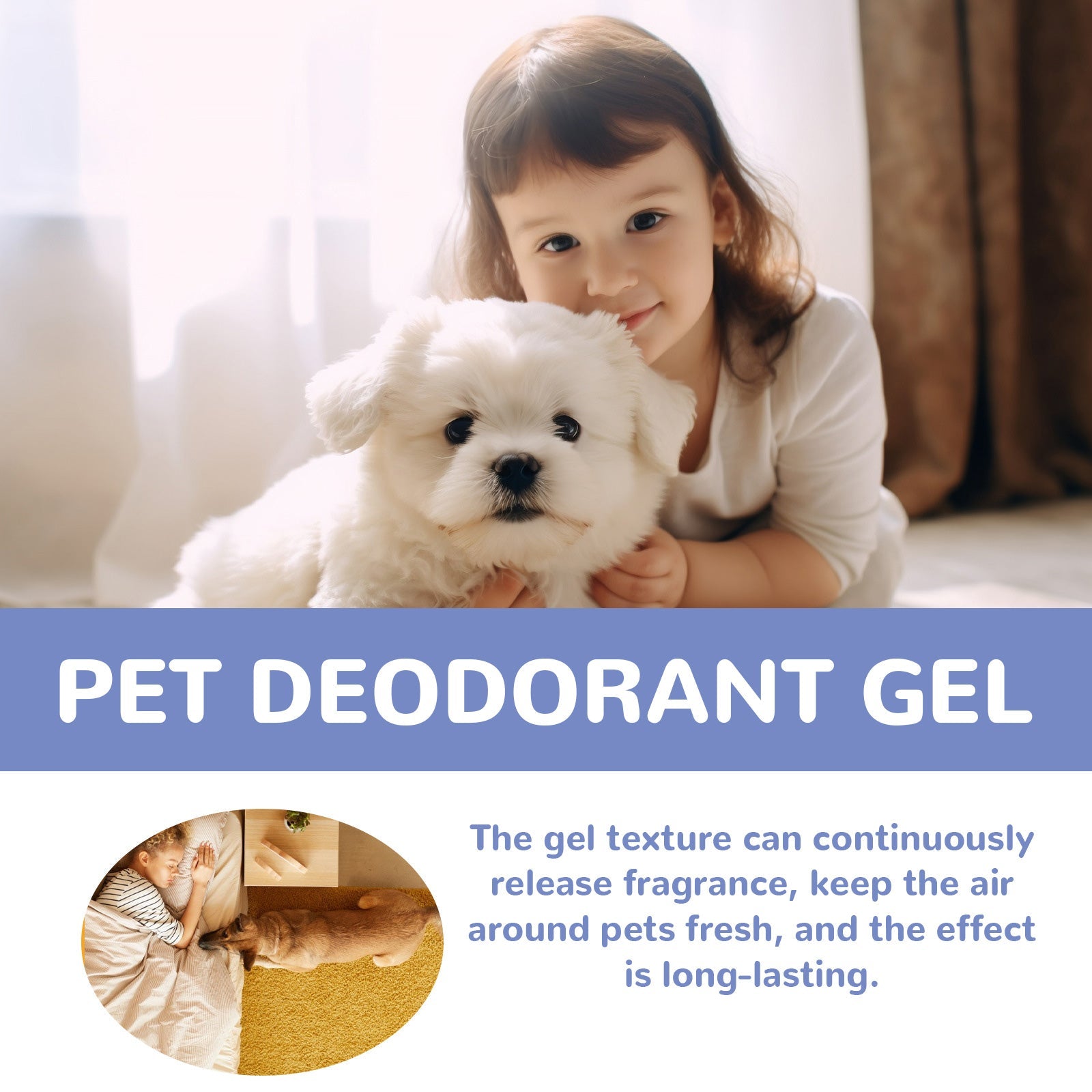Pet Deodorant Gel, Cat And Dog Body Kennel Cattery Clean Odor Air Fresh Deodorizing Gel