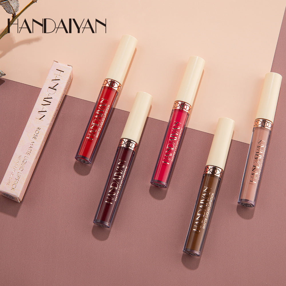 HANDAIYAN Popular Matte Matte Velvet 12 Colors Lip Gloss Liquid Lipstick Lip Glaze