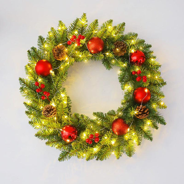 Christmas wreath rattan 30/40/50/60cm Christmas decoration wreath door hanging scene