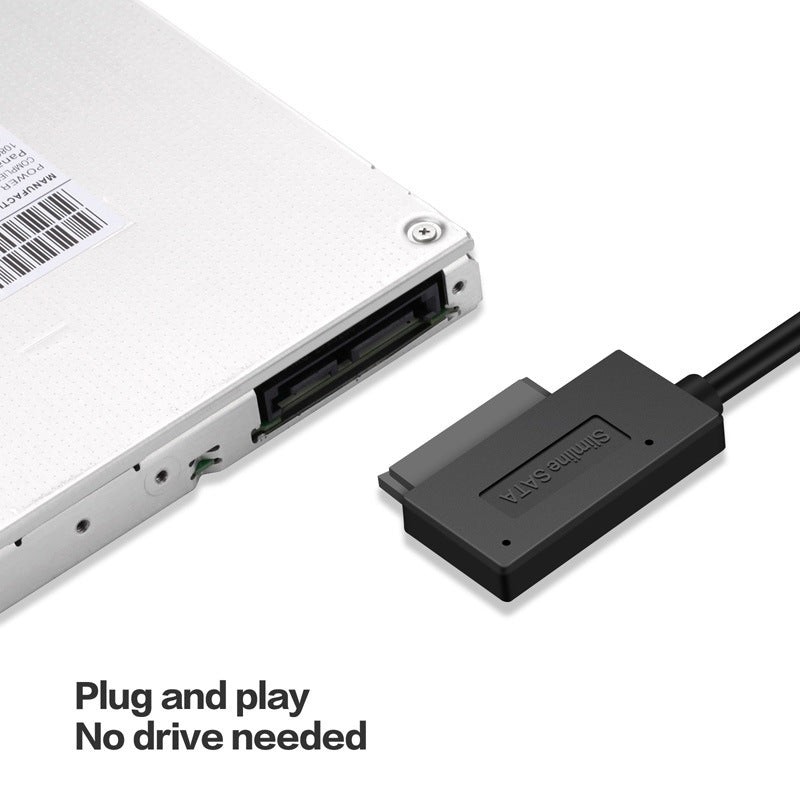 Notebook optical drive cable SATA to USB adapter cable 6+7P SATA to USB 2.0 easy drive cable adapter box