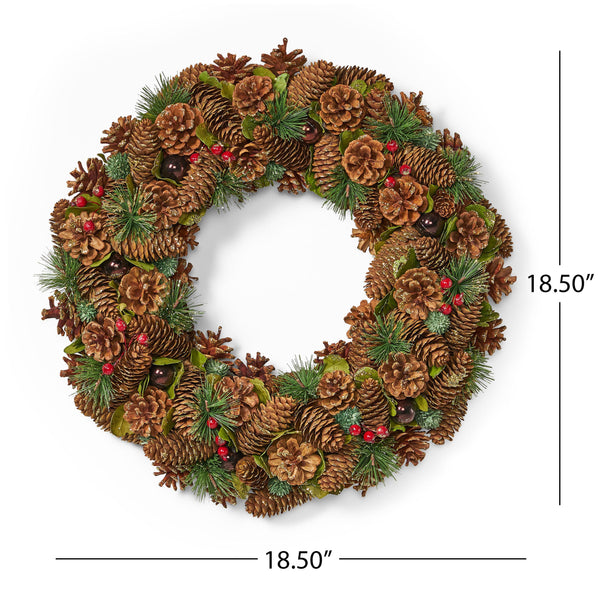 *CLEARANCE SALE* 18.5'' PINE CONE WREATH - Gifts for You 'n Me