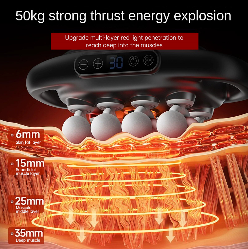 Cross-border Exclusive 16-Head Muscle Gun Multi-Head Strong Power Deep Tissue Massage English Version
