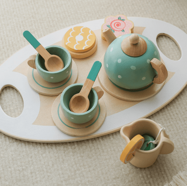 Children's Home Afternoon Tea Desserts Cake Sales Teapot Cups Tea Set Wooden Christmas Toys Gifts