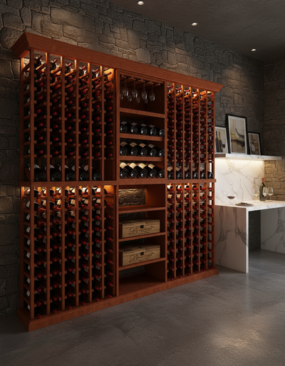 7 Foot Wine Cellar Storage System | 320 Bottle Capacity