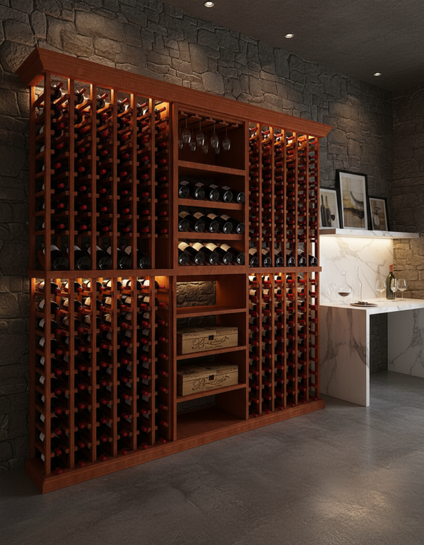 7 Foot Wine Cellar Storage System | 320 Bottle Capacity