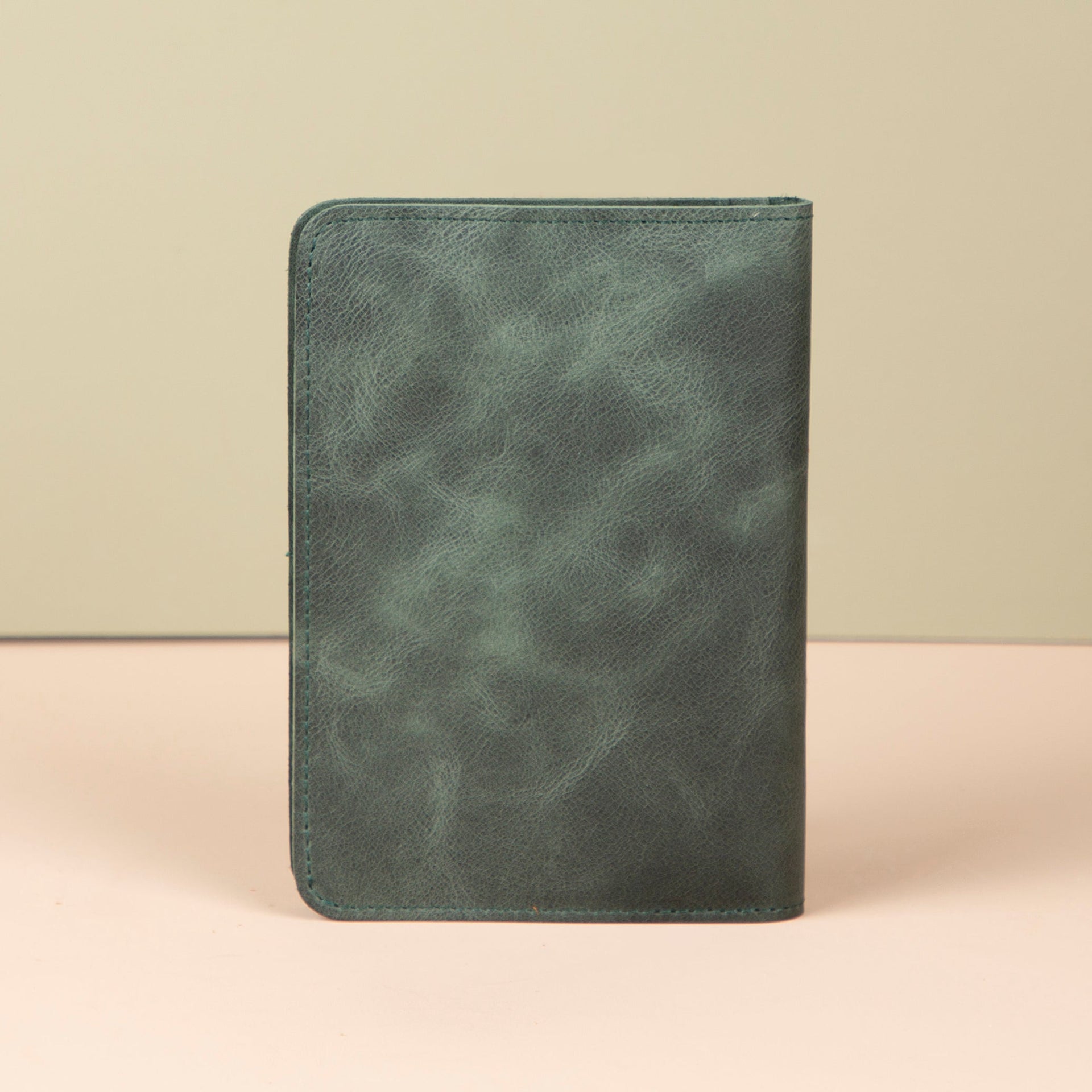 Leather Passport Holder - Dark Green - Milan