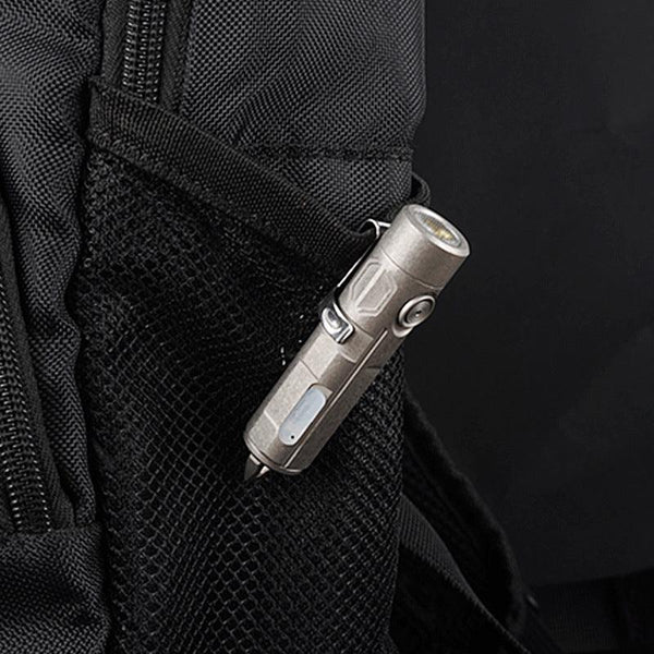 Tri Color Titanium Alloy LED Flashlight Pocket EDC Rechargeable Small Powerful Flashlight High Lumens Wautton Outdoor Gear