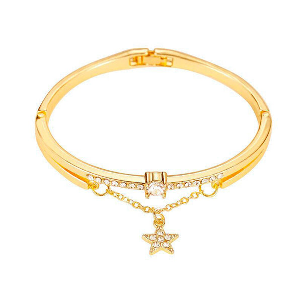 Rose Gold Stainless Steel Bracelets & Bangles Female Heart Forever Love Charm Bracelet For Women