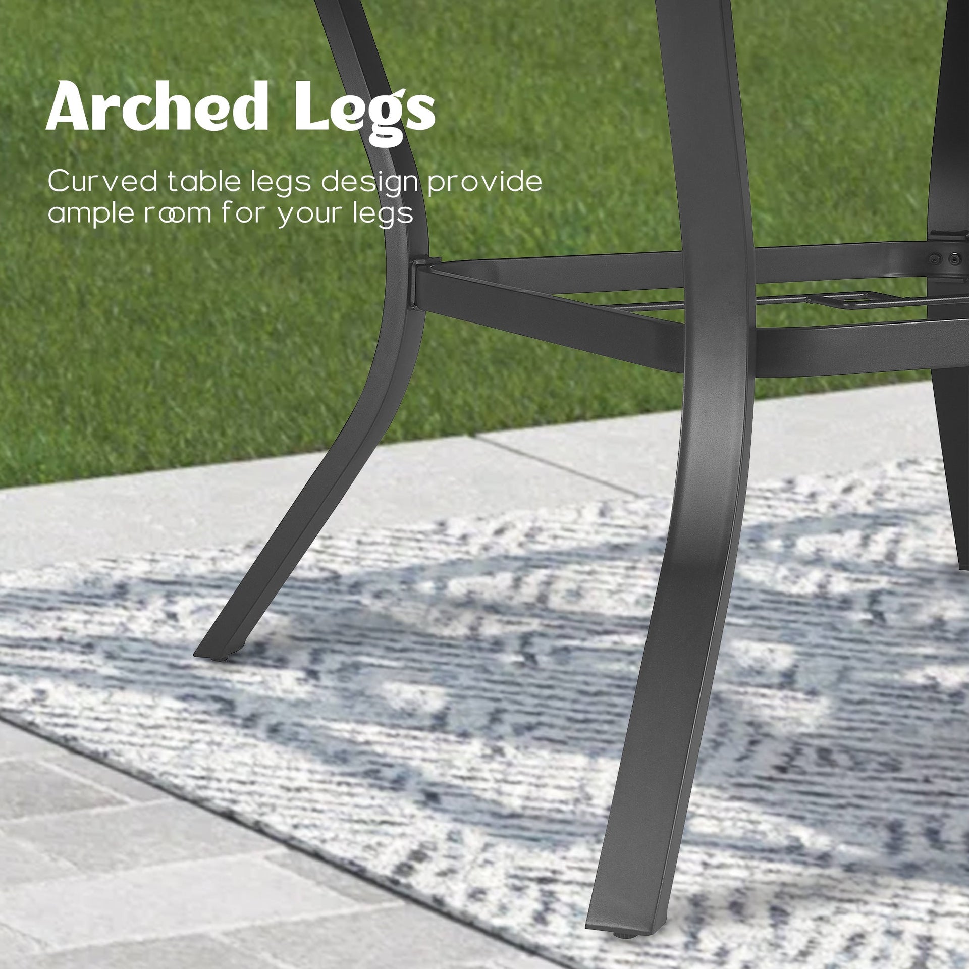 PEAKHOME Azur Patio Aluminum Round 60