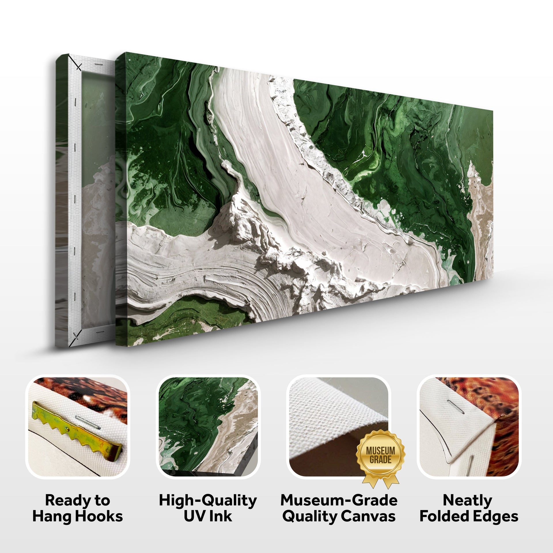 Green Rivers Abstract Wall Art IV