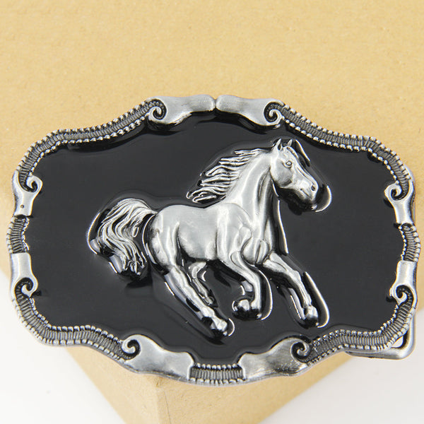 TOPACC Horse Western Cowboy Rodeo Running Belt Buckle