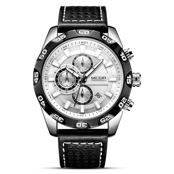 Luxury Men Fashion Watches Quartz Wrist Watches Military Casual Leather Strap Waterproof Elegant Watch
