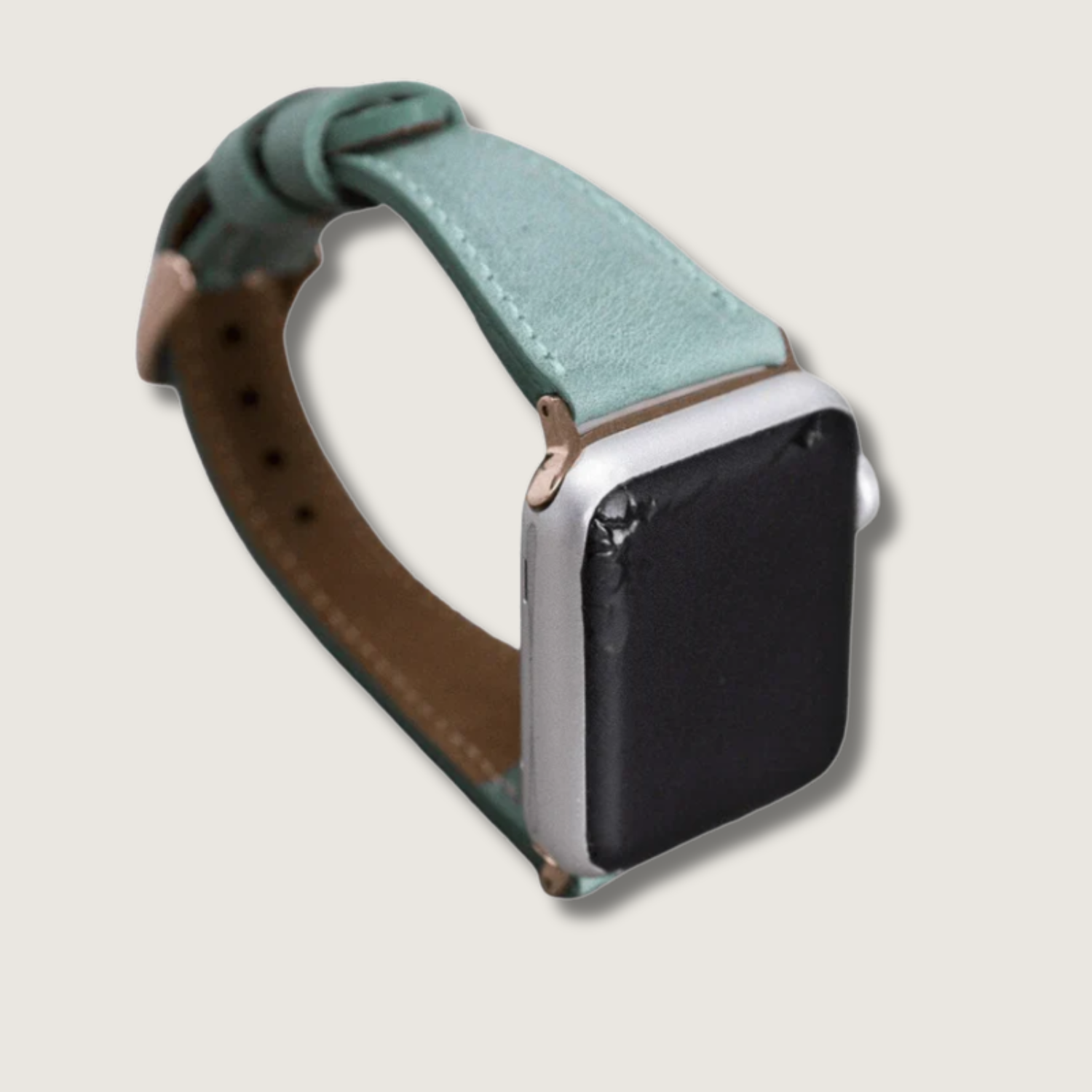 Classic Light Mint Green Leather Apple Watch Band - Dallas