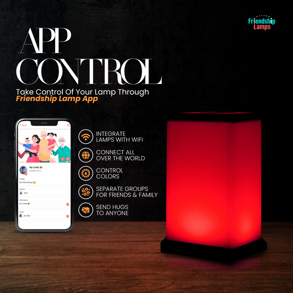 Modern Design Friendship Lamp – Sleek Long-Distance Wi-Fi Touch Lamp | Stay Connected in Style