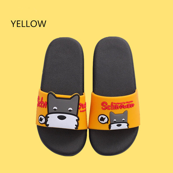 Kids Summer Dog Slippers Slide Beach Flip Flops Comfortable Thick Sole Girls Flat Shoes Quick-Dry Flip Flop Slides Water Resistant All-Day Comfort Fit Wet Grip Soles