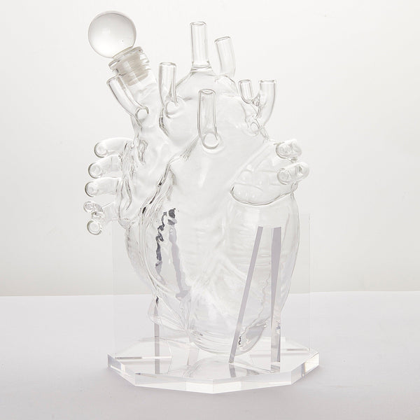 Heart Decanter Whiskey & Wine Decanter Set By The Wine Savant, Organ Aerator, Funny Gift for that Someone You Love! Gift For Doctors, Cardiothoracic Surgeons, Nurse, Pre-Med, Adults (750 ML)