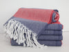 Monaco Red Navy Stripe Turkish Towel