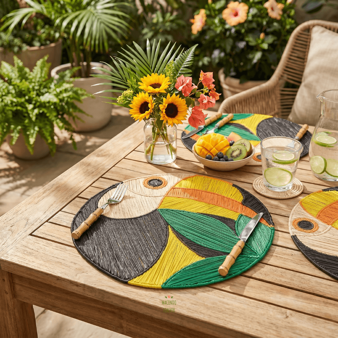 Toucan Handwoven Iraca Placemat
