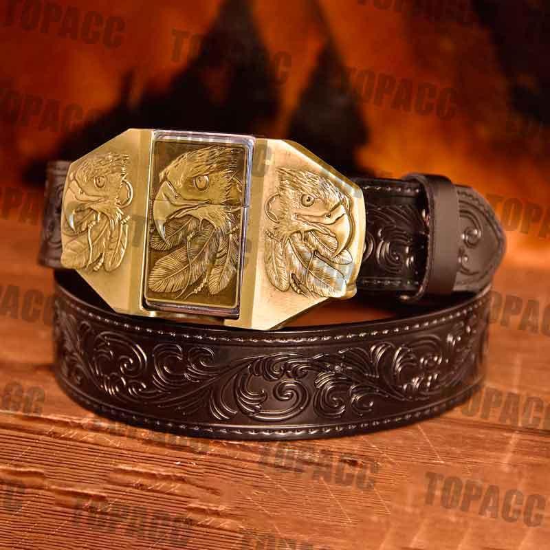Eagle Glow Buckle - Black Belt - Gifts for You 'n Me