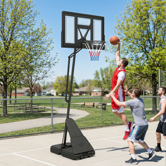 7.7-10 FT Tool-Free Height Adjustable Basketball Goal System