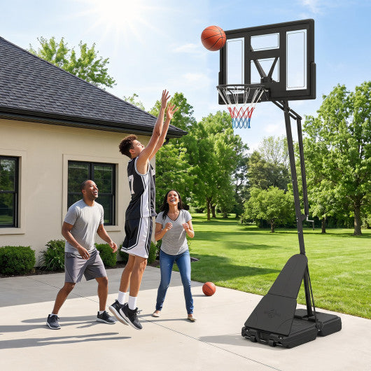 7.7-10 FT Tool-Free Height Adjustable Basketball Goal System