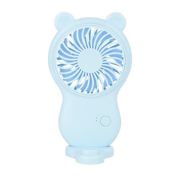 Handheld Pocket Mini Fan Portable With Bracket USB Mini Fan Portable Pocket Fan Cartoon Handheld Desktop Rechargeable Standing Fan Three Gear Wind Speed Regulation Battery Operated USB Small Fan with 3 Speeds for Home Office Car Outdoor Travel