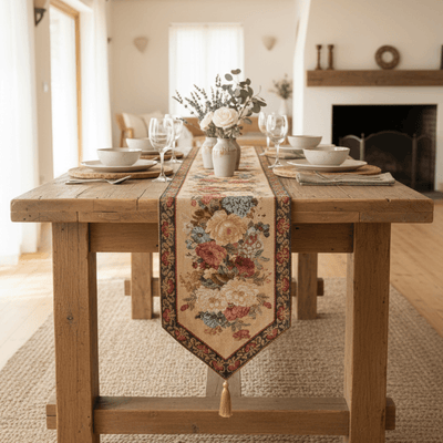 Tache Colorful Country Rustic Floral Morning Awakening Table Runner (3089B)