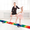 9 FT Folding Gymnastics Balance Beam with Anti-slip Base and Pine Wood Frame-Rainbow