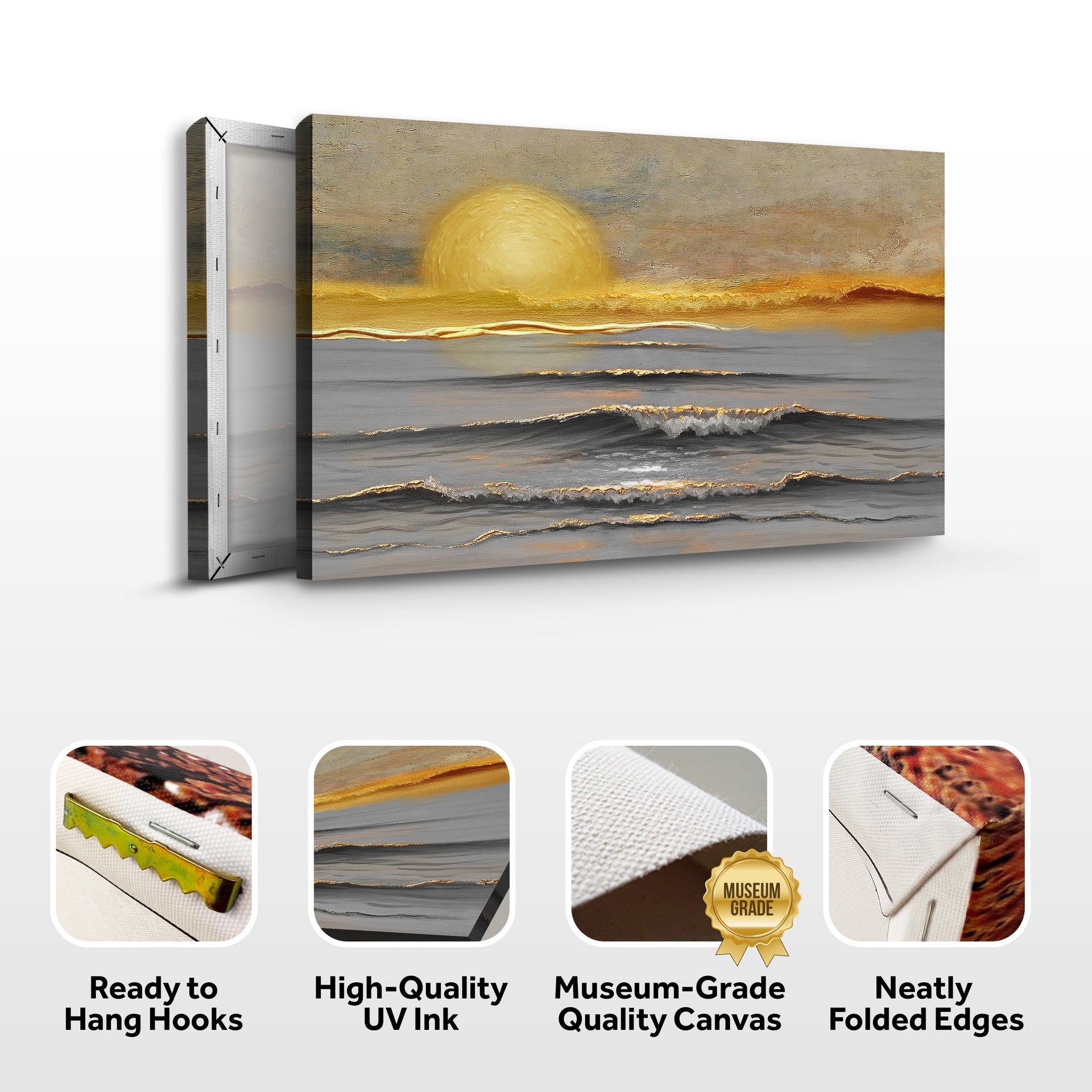 Golden Horizon Calm Wall Art Tailored Canvases