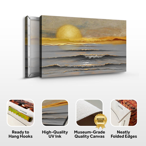 Golden Horizon Calm Wall Art Tailored Canvases