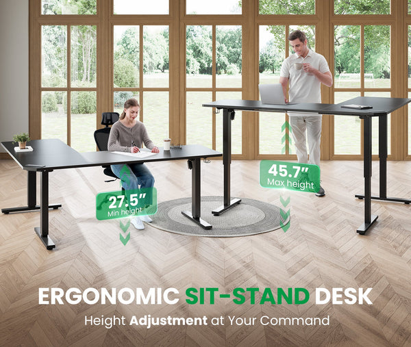 OdinLake S4 Home Office  L Shaped Standing Desk(75