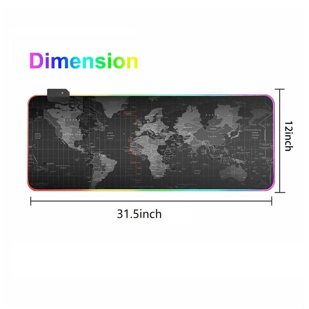 Extra Large World Map Gaming Mouse Pad
