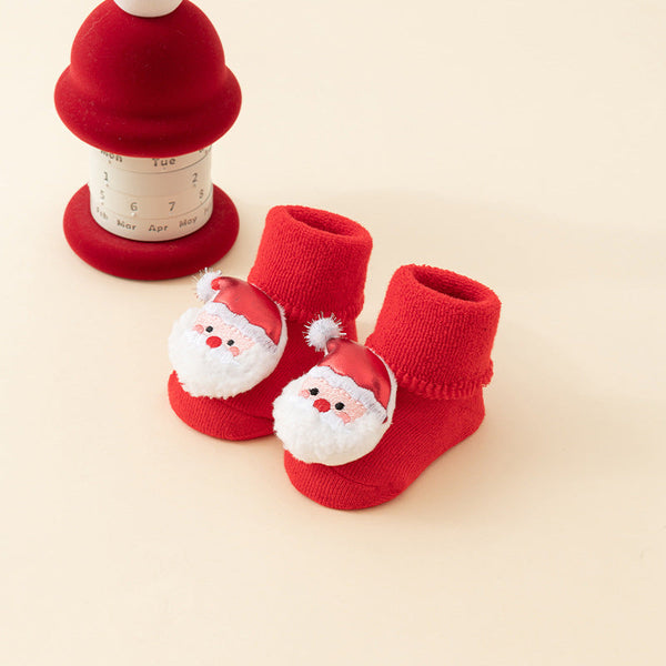 Baby Socks Christmas Newborn For Baby Boys/Girls Christmas Floor Socks Anti-Slip Baby Step Socks For Baby Kids