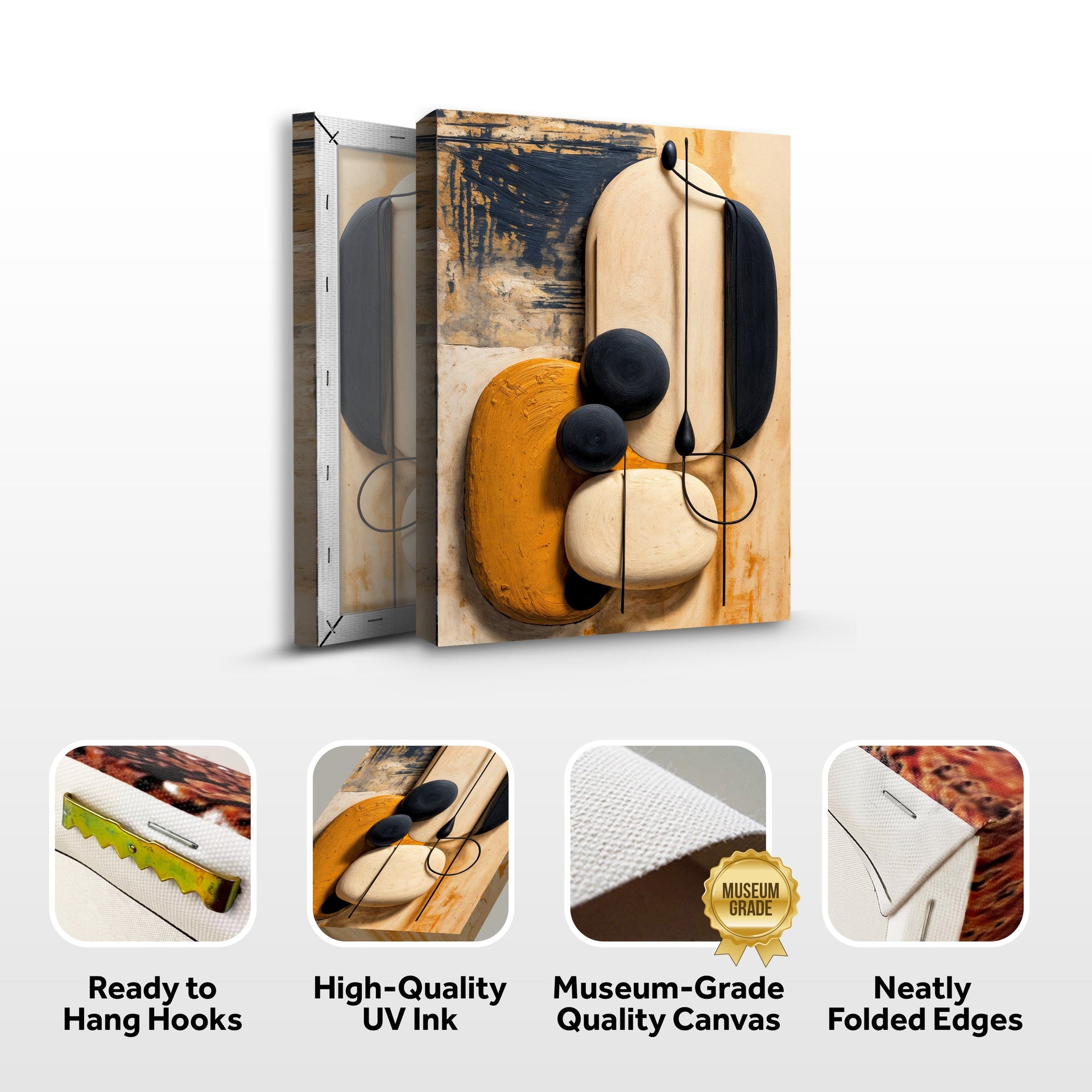 Orange Abstract Harmony Wall Art Tailored Canvases