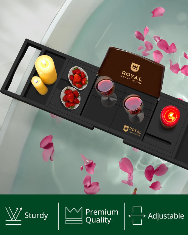 Bathtub Caddy Tray, Black