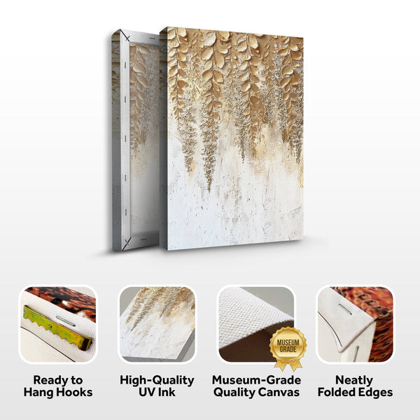 Golden Wisteria Wall Art Tailored Canvases