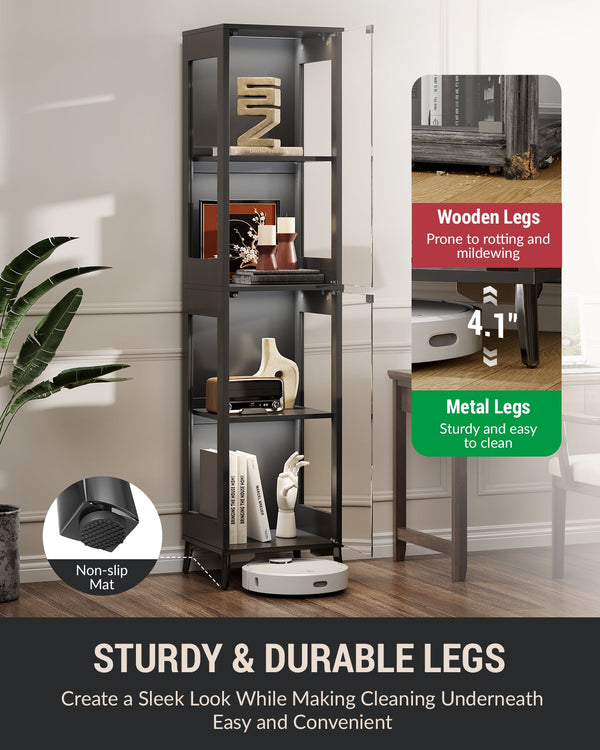 Glass Display Cabinet 15.75in*13.78in*66.73in