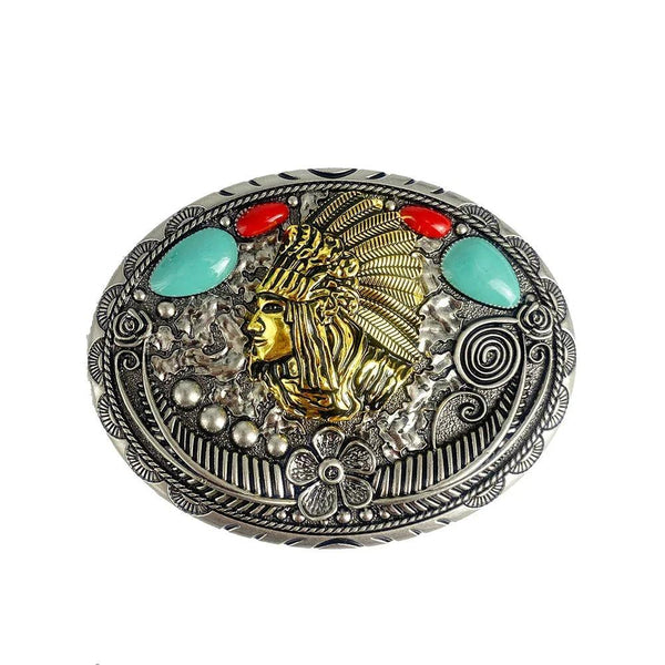 TOPACC Turquoise Indians Belt Buckle - Gifts for You 'n Me