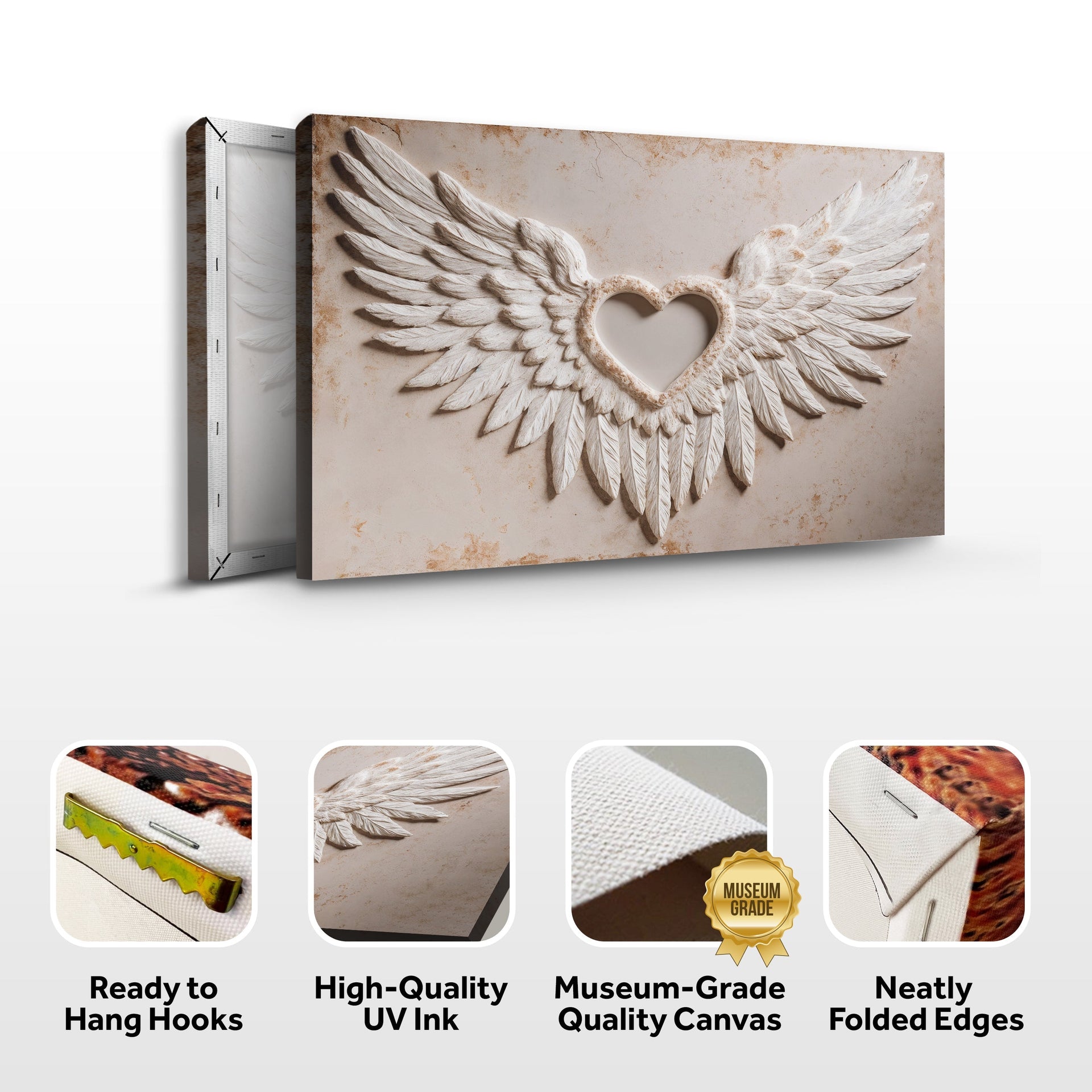 Wings of Love Abstract Wall Art II Tailored Canvases