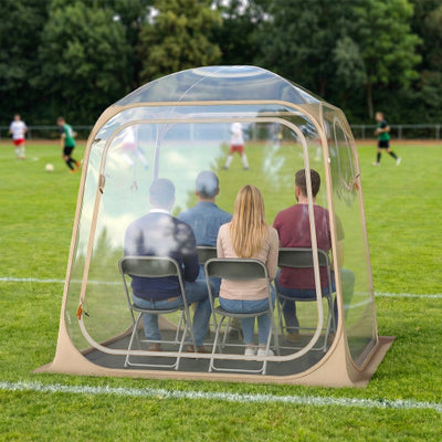 7 x 7 FT Pop Up Sports Tent Clear Bubble Tent All-Weather Waterproof Pod with Sealed Floor
