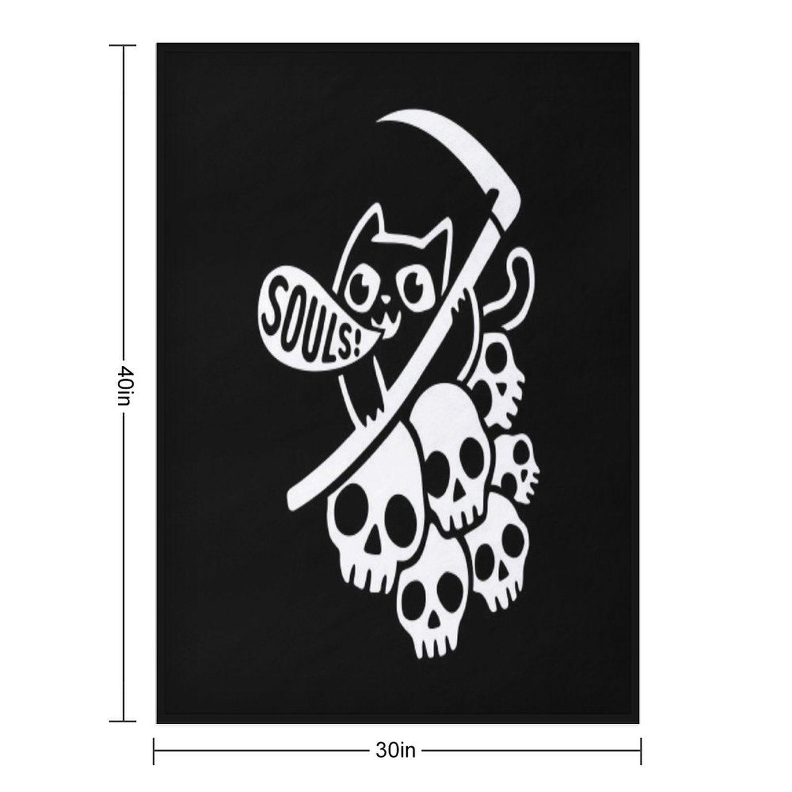 Cat Got Your Soul II Throw Blanket