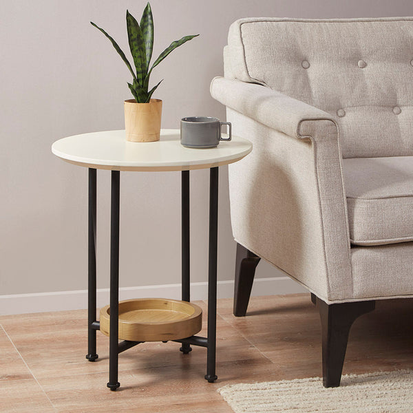 White/Natural End Table BLAKHOM